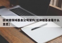 区块链领域基金公司架构[区块链基金是什么意思]